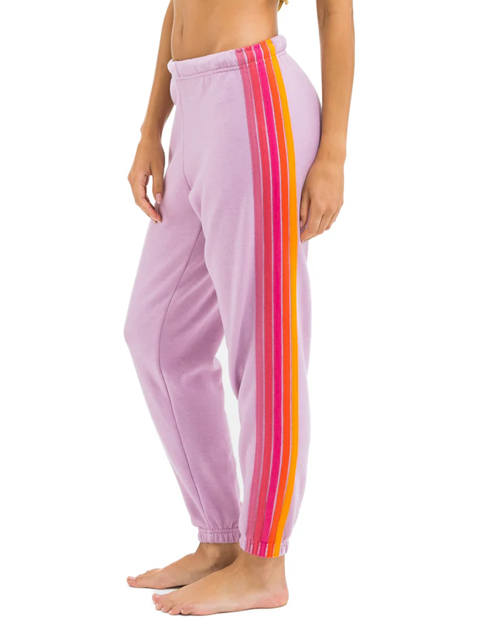 5 Stripe Sweatpants, Mauve/Magenta Orange