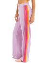 5 Stripe Wide Leg Pocket Sweatpants, Mauve/Magenta Orange