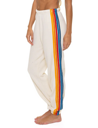 5 Stripe Sweatpants, Vintage White/Multi
