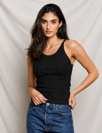Annie Recycled Tank, True Black