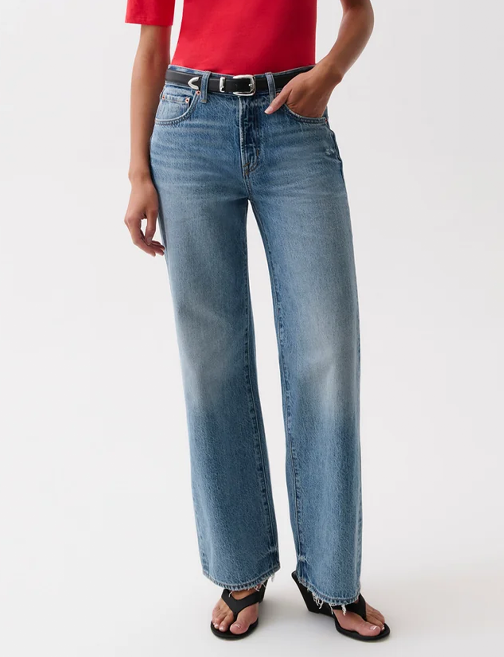 Harlowe Relaxed Baggy Jean, Serpentine Vintage