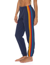 5 Stripe Sweatpants, Navy/Multi