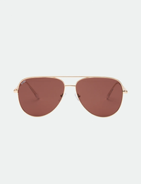 Era Sunglasses, Gold/Smokey Brown