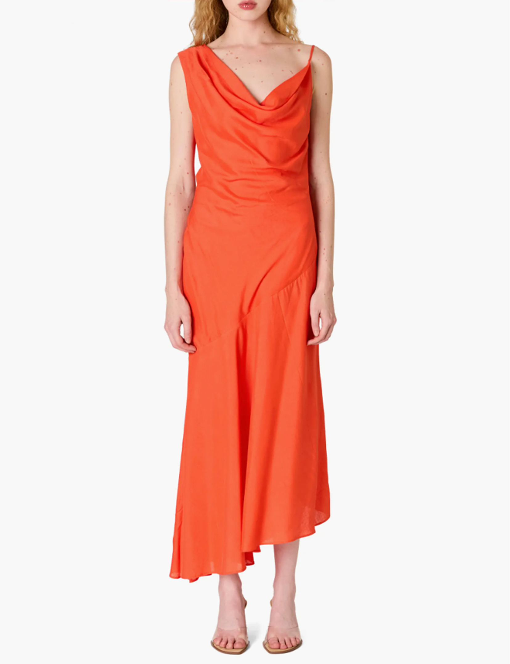 Cielo Dress, Coral Red