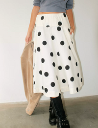 Betty Drop-Waist Skirt, Clean Ivory/Combo