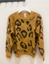 Into The Wild Napa Embroidered Sweatshirt, Leopard