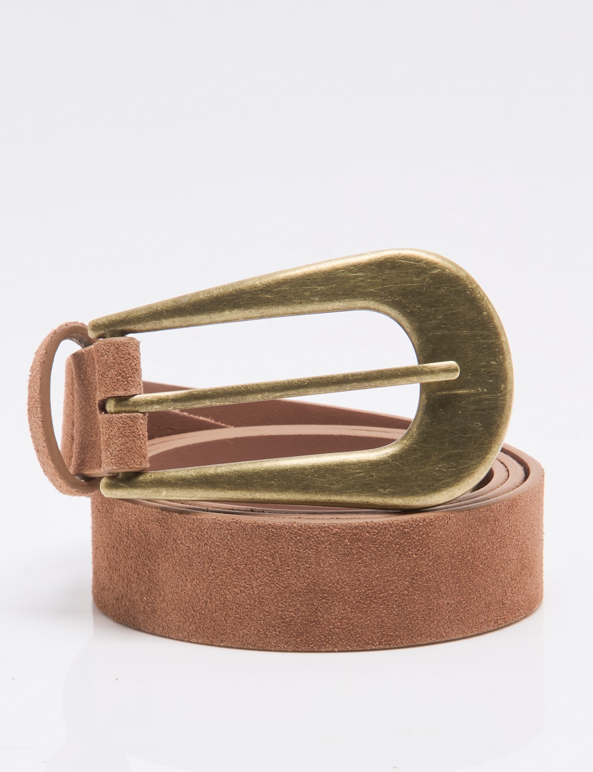 Cannon Suede Belt, Cognac