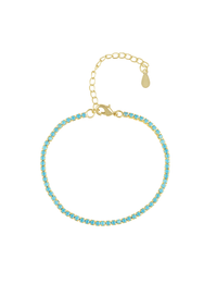 Chloe Tennis Bracelet, Turquoise