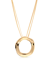 Open Circle Necklace, Gold