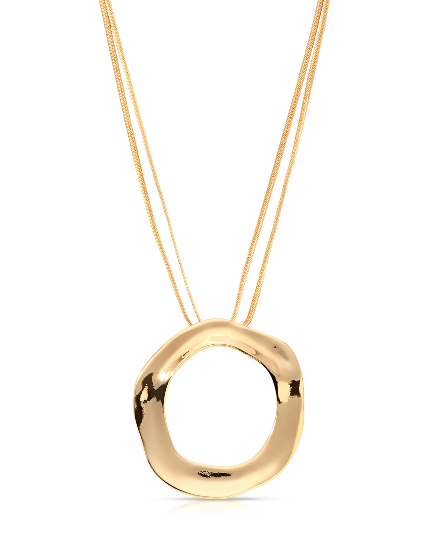 Open Circle Necklace, Gold