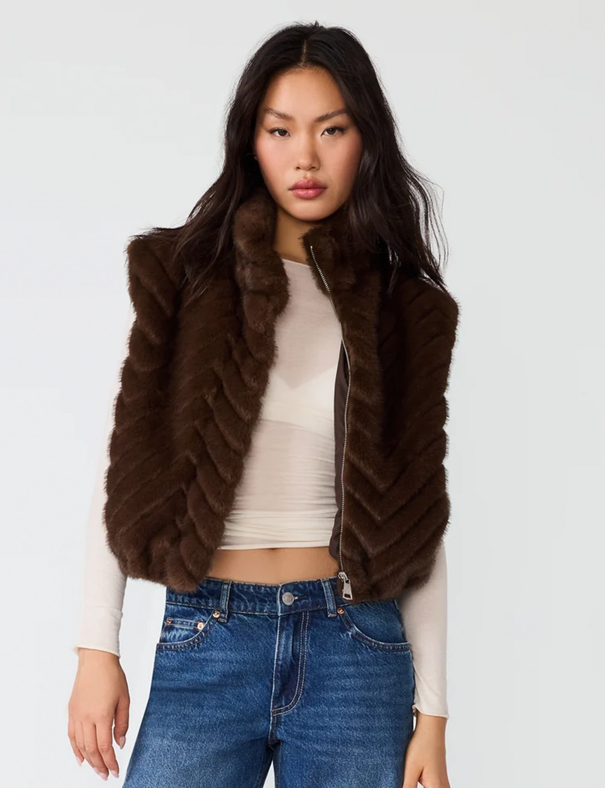 Luxie Vest, Dark Espresso