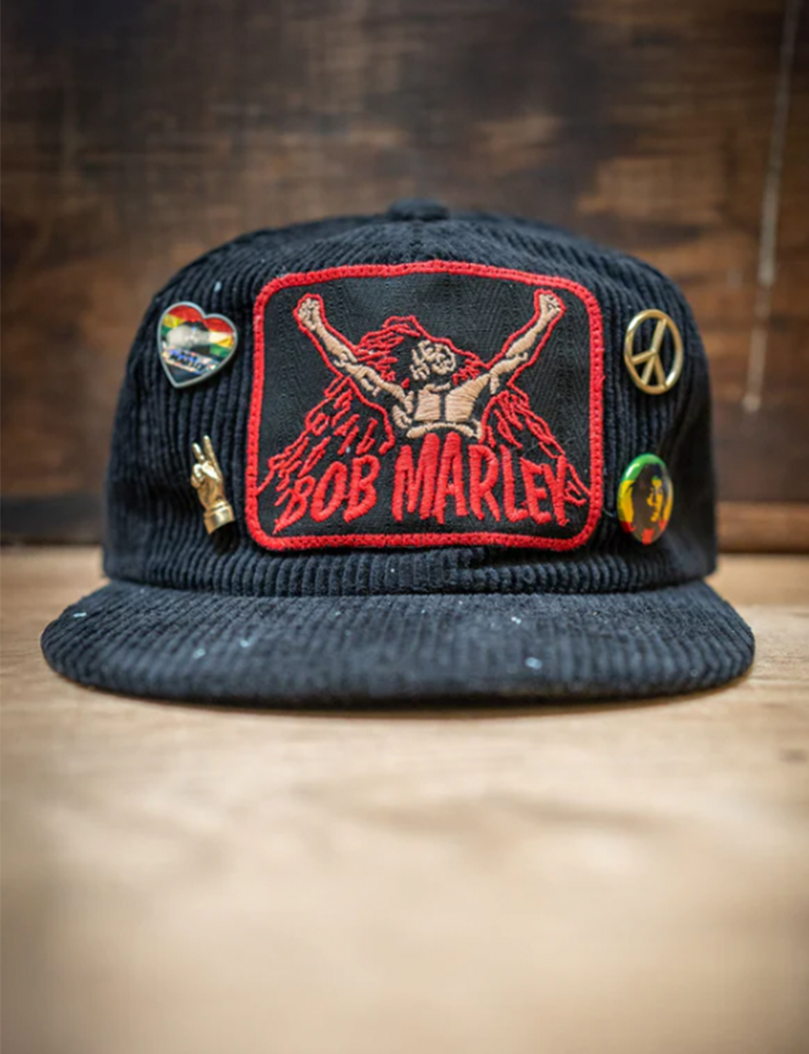Bob Marley Corduroy Hat, Black
