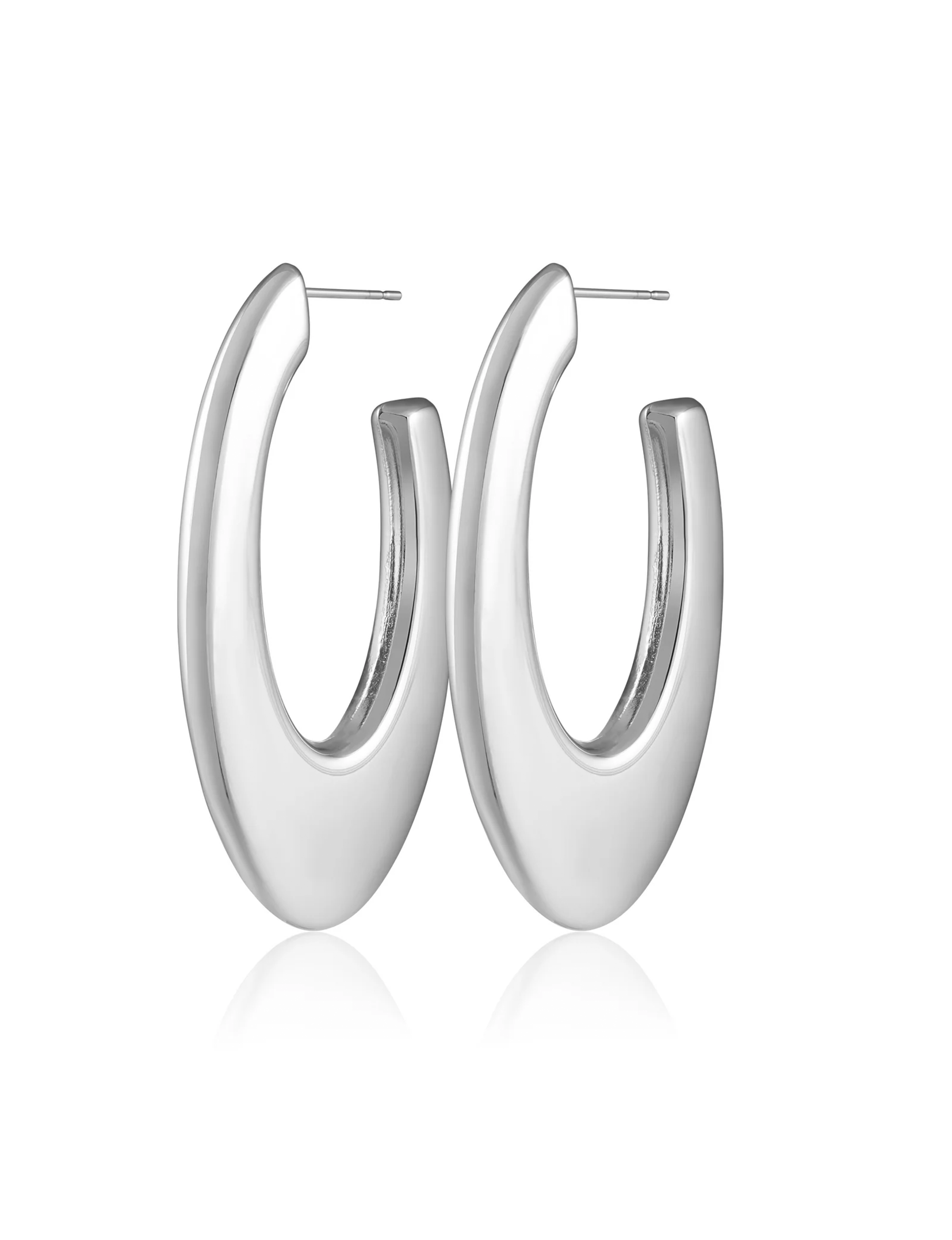Owen Large Hoop, Silver