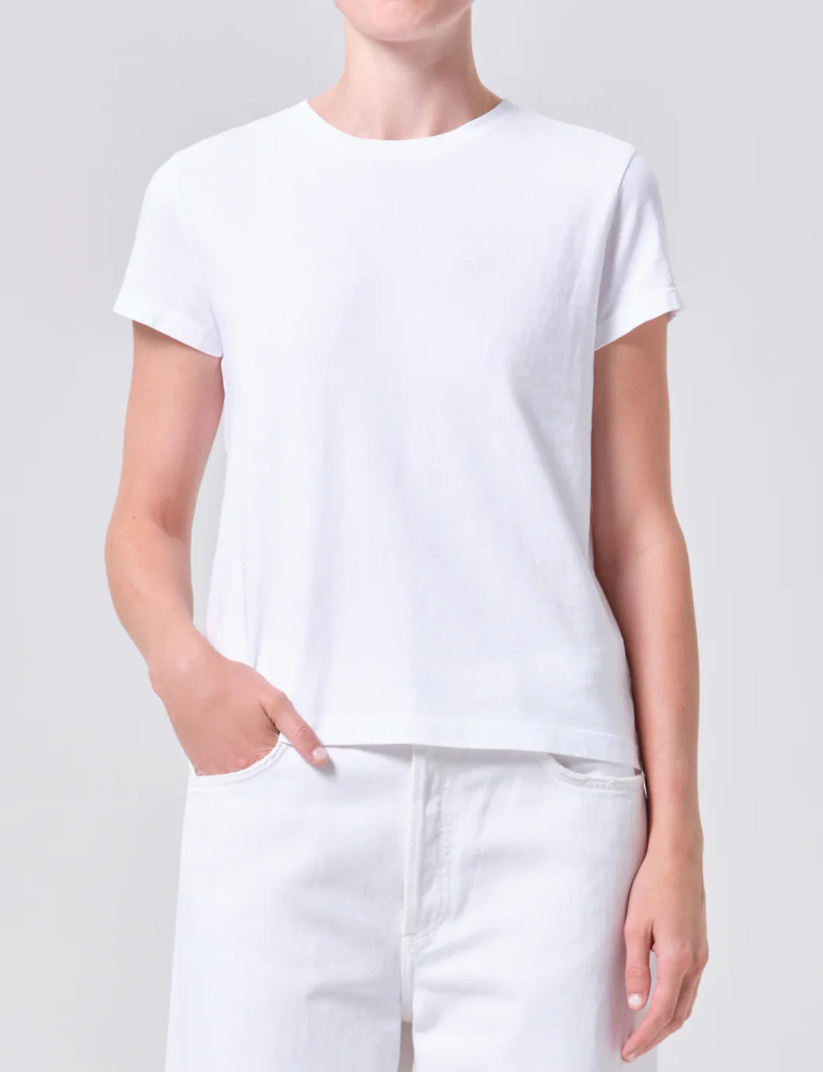 Long Line Adine Tee, White