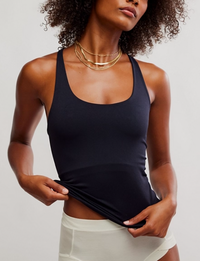 Clean Lines Racerback Cami, Black