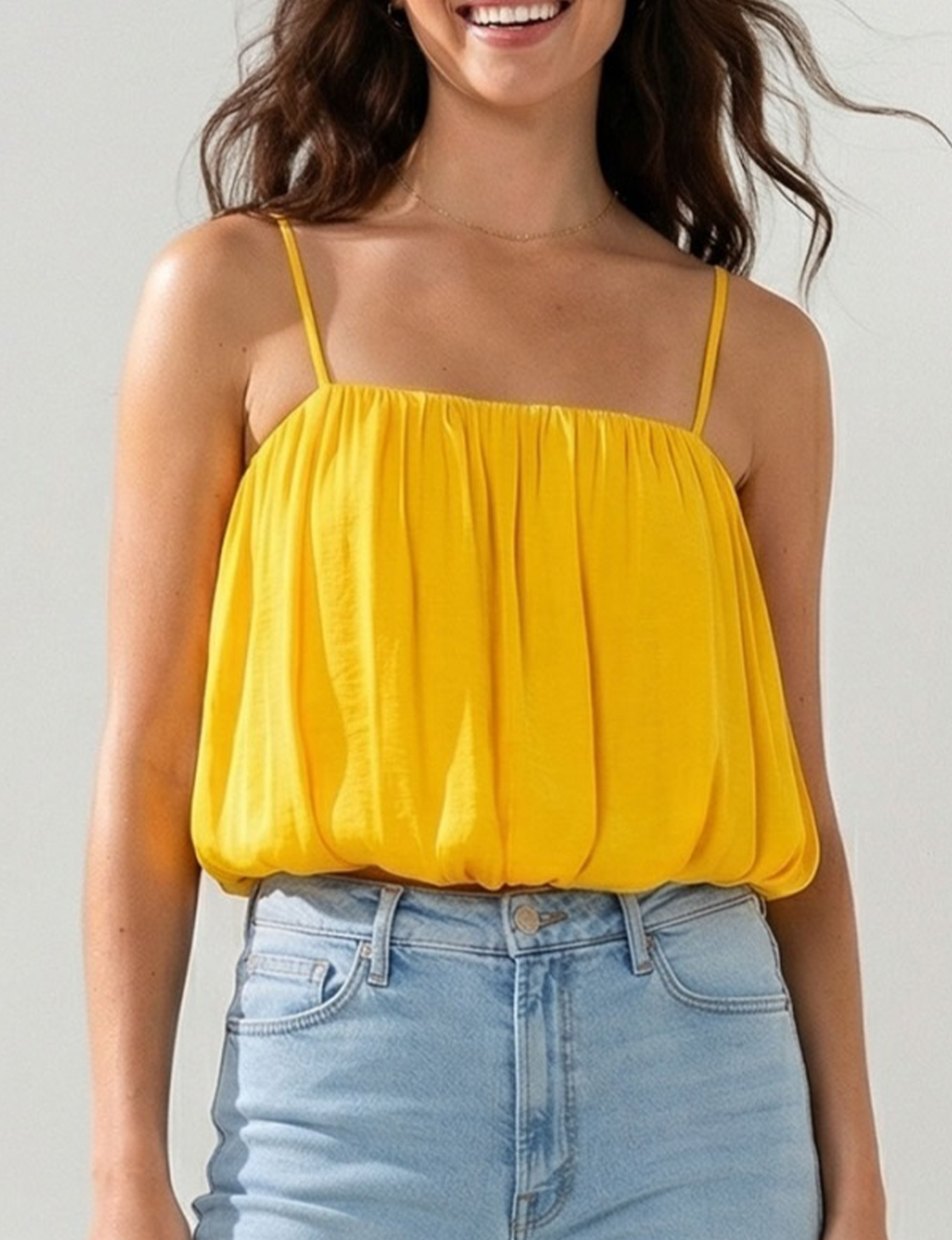 Bubble Tube Top, Sunflower