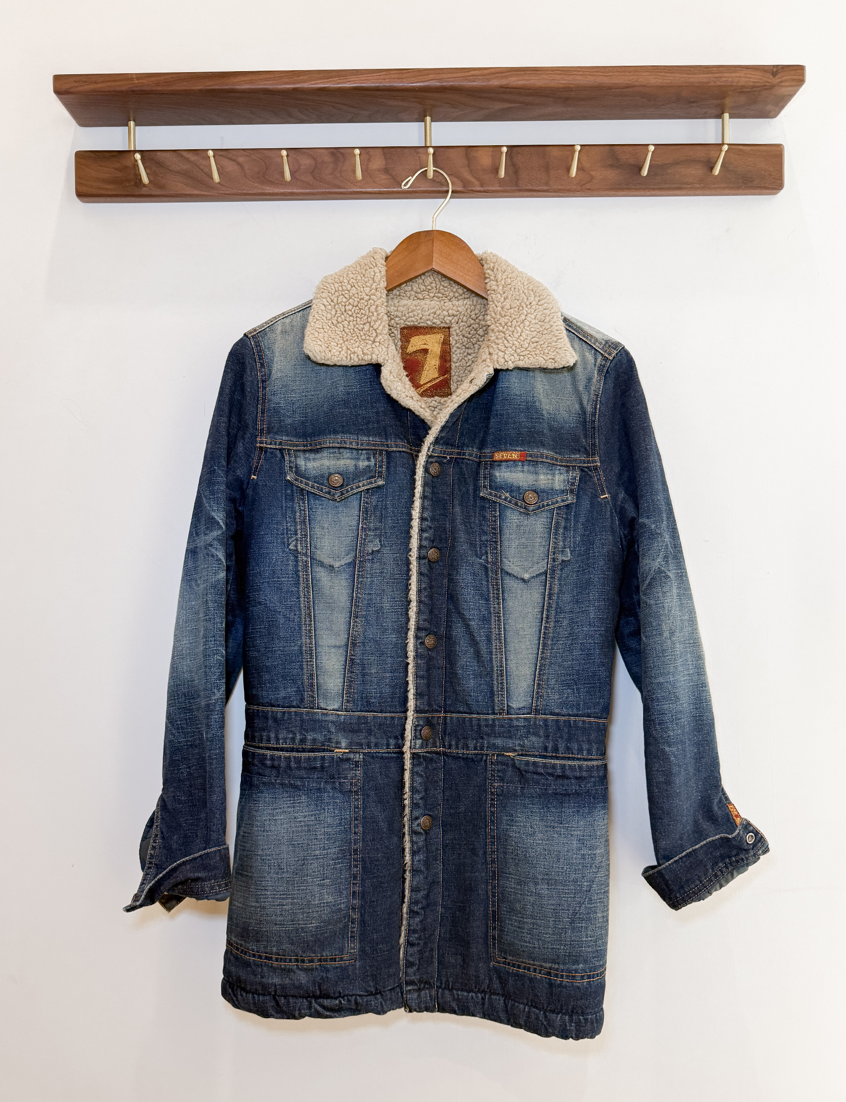 7 For All Mankind Sherpa Coat, Denim