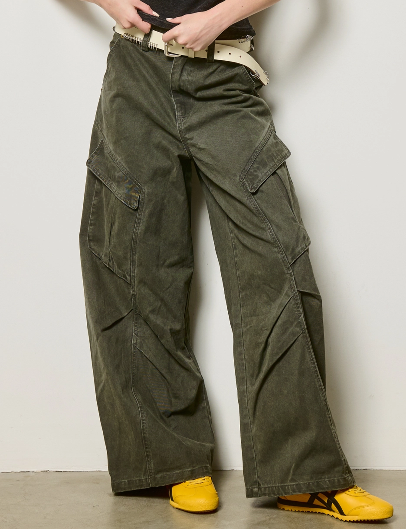 Wide Leg Cargo Pant, Jasper