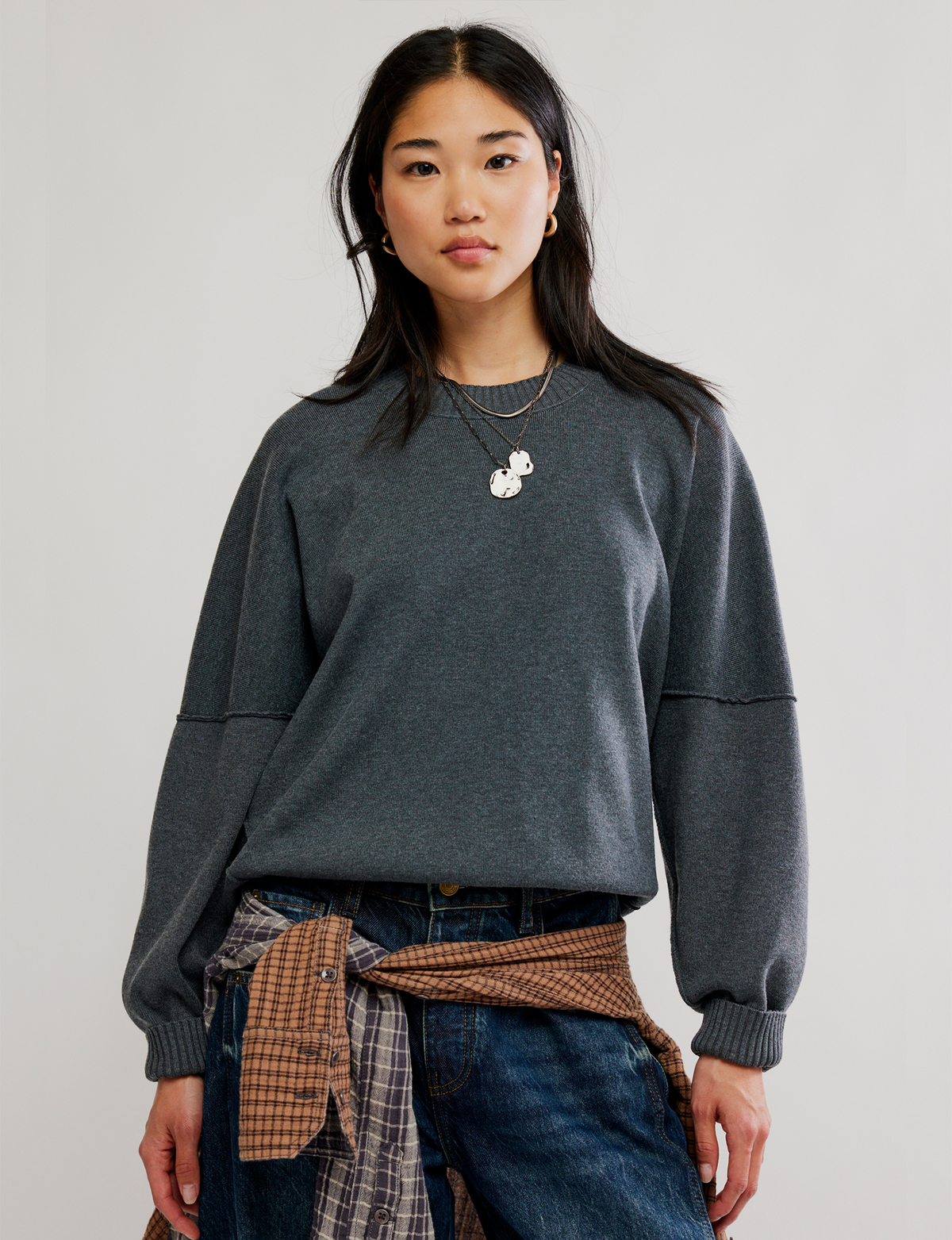 Alma Pullover, Charcoal Heather