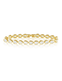 Ines Raindrop Tennis Bracelet, Gold