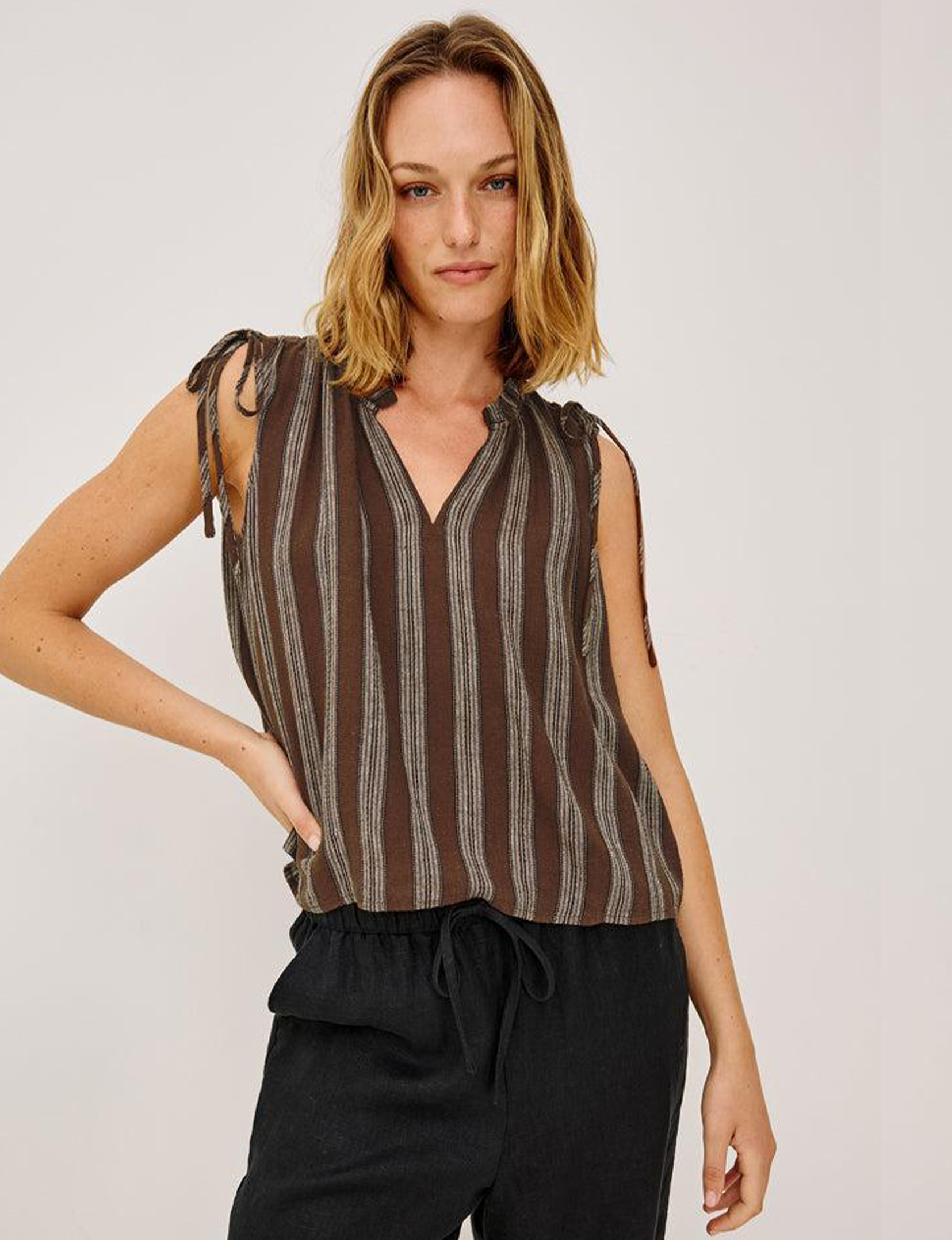 Sosa Blouse, Oak Stripe
