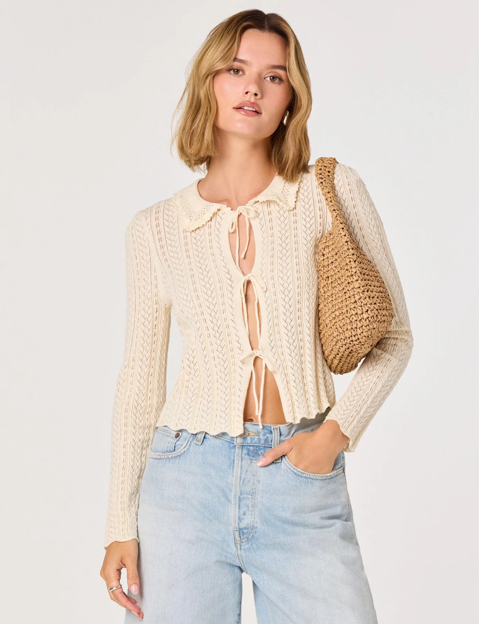 Fannie Cardigan, Cream