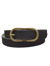 Oval Buckle Belt, Black