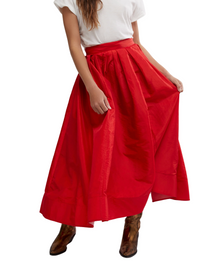 Emilia Full Skirt, High Risk Red