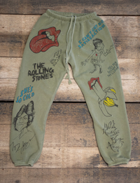 Rolling Stones Sketch Sweatpant, Fatigue