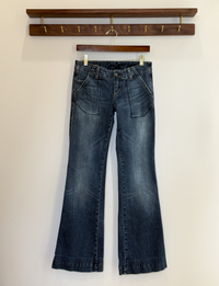 Citizens Of Humanity Pocket Patch Flare Jean, Dark Denim