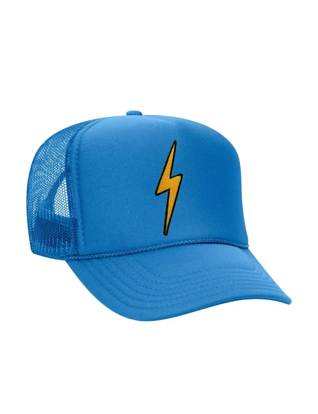 Bolt Vintage Low Rise Trucker Hat, Neon Blue