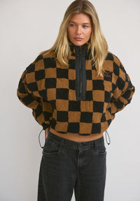 Big Sky Sherpa Half Zip, Checkmate