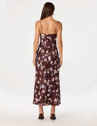 Carin Dress, Brown Floral