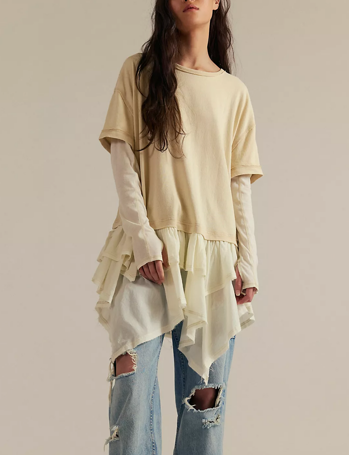 Tattered Love Tee, Summer Sand/Combo