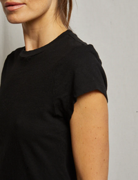Sheryl Recycled Baby Tee, True Black