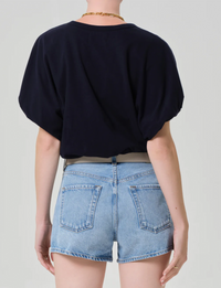 Gia Bubble Tee, Navy