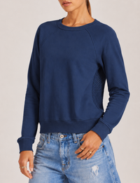 Mesh Back Pullover, Deep Seas