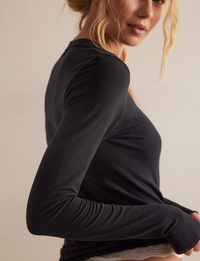 So Soft Seamless LS Top, Black