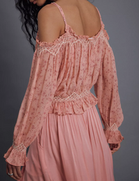 Marlow Smocked Blouse, Pink/Combo