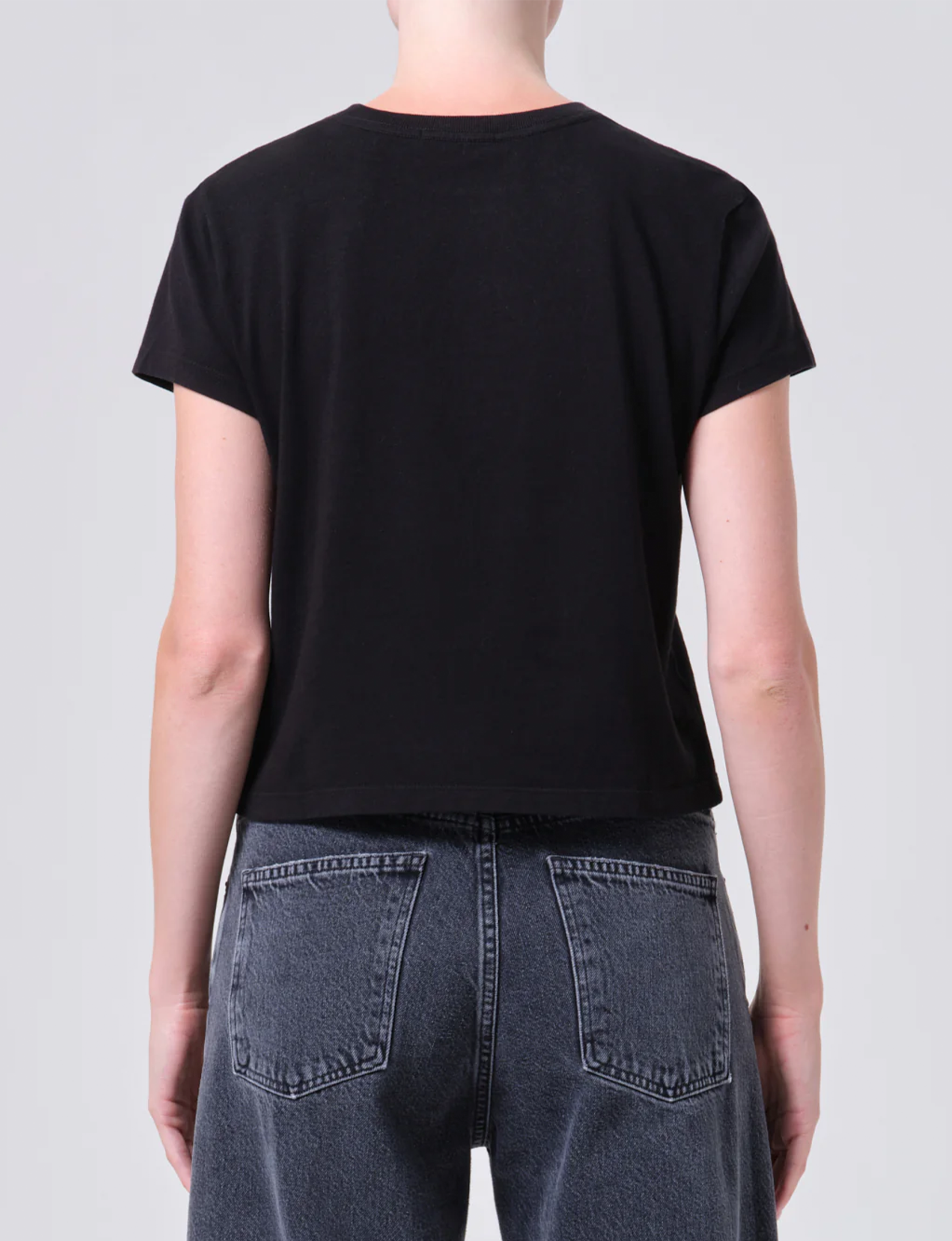 Adine Shrunken Tee, Black