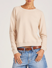 Mesh Back Pullover, Sandy