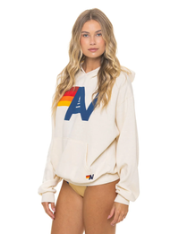 Relaxed Logo Pullover Hoodie, Vintage White
