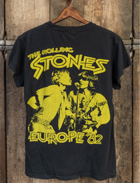 Rolling Stones Europe 82' Crew Tee, Coal