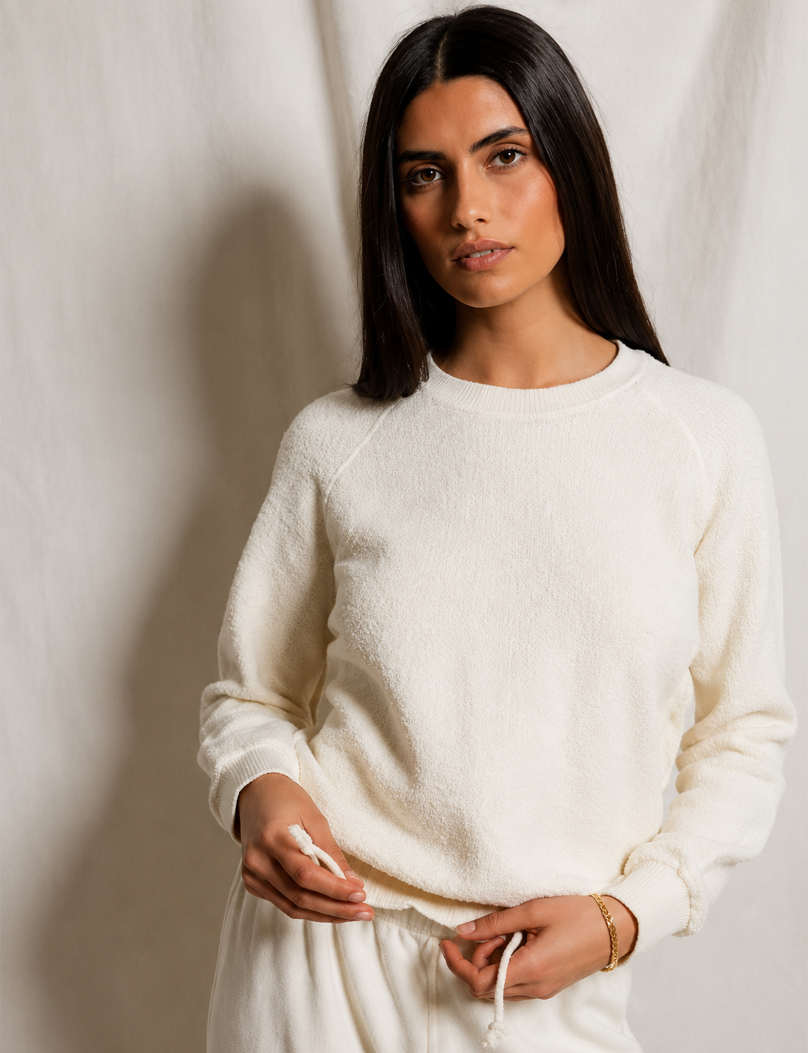 Ziggy Inside Out Sweatshirt, Bright Ivory