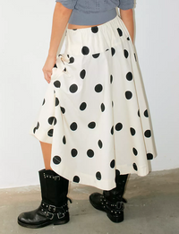 Betty Drop-Waist Skirt, Clean Ivory/Combo