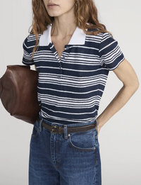 Striped Polo, Navy/Multi