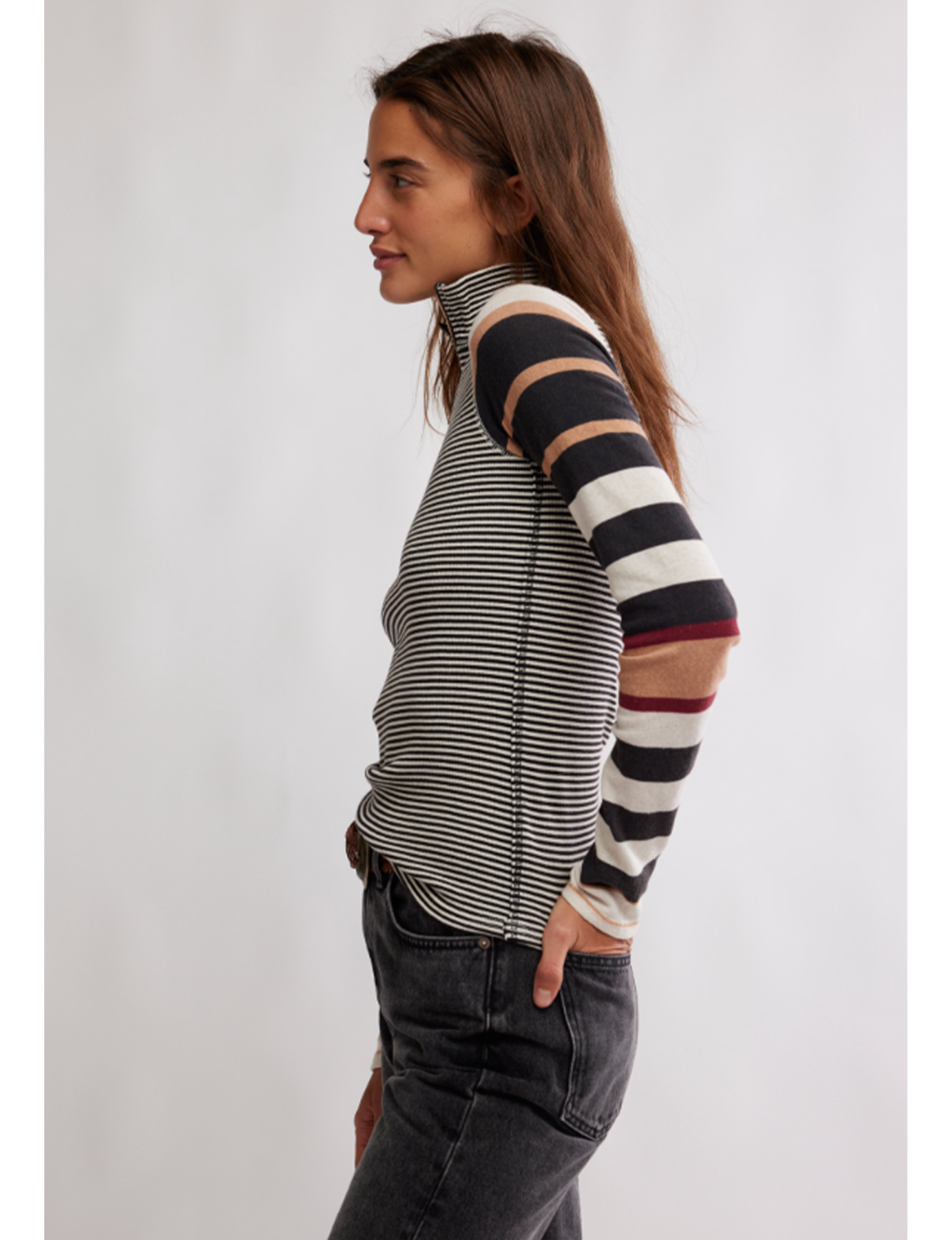 Avery Zip Up, Black/Combo