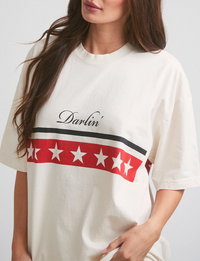 Spangled S/S Tee, Cream