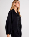 Chloe Clean Bomber Jacket, Black