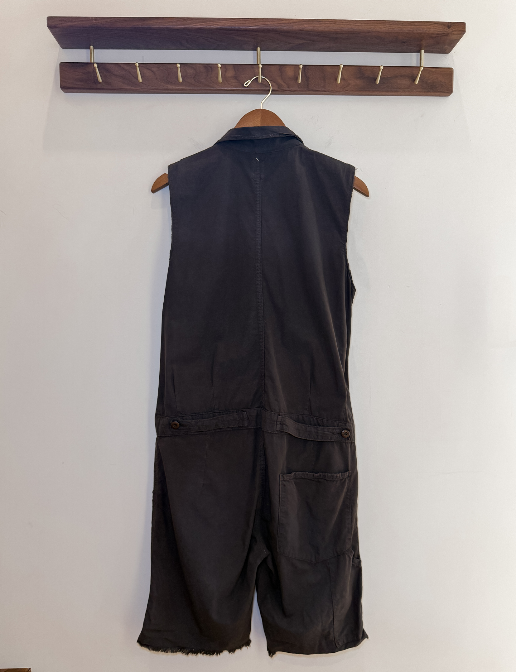 NSF Sleeveless Utility Romper, Faded Charcoal